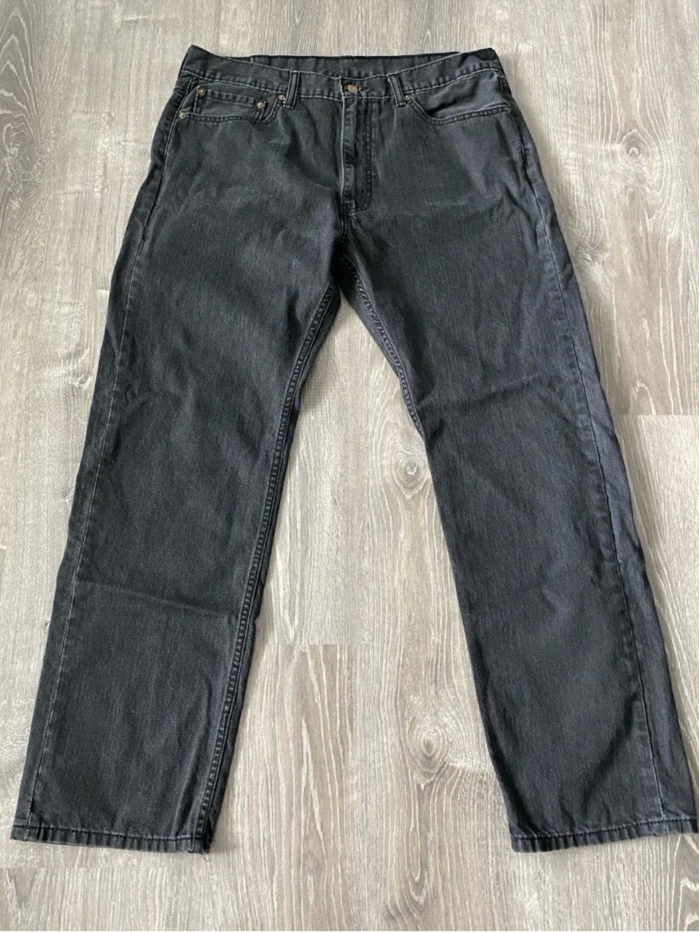 Levi Strauss Men’s 505 Jeans Black 38X32 Regular Fit Straight